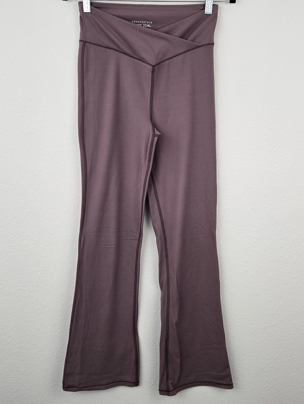 Purple Aeropostale Cross Flare Leggings